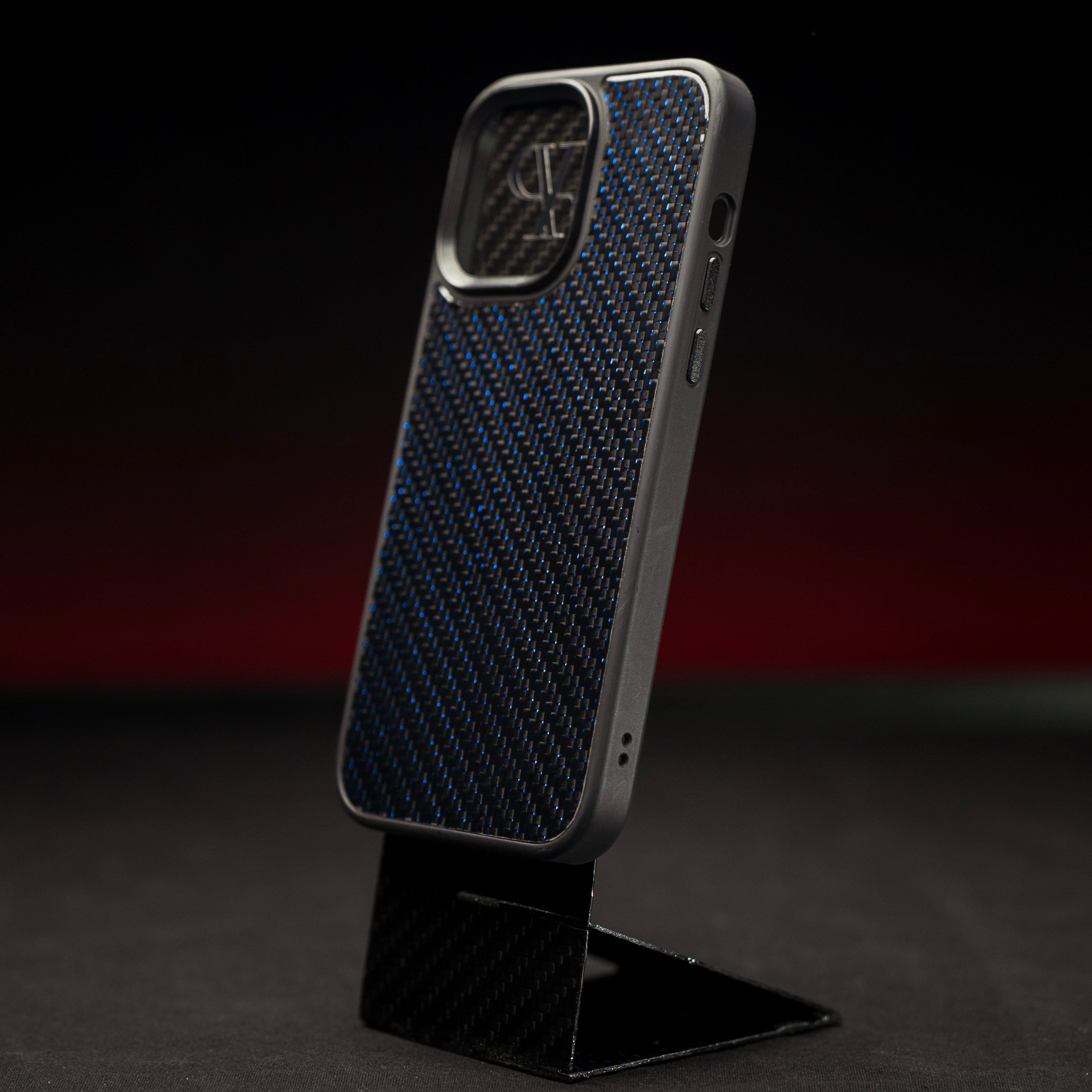 Blue Reflective Carbon Case